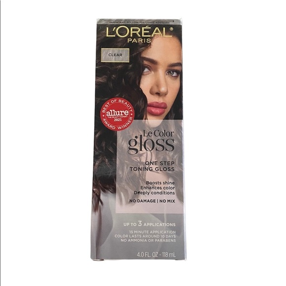 L’Oreal Le Color Gloss in Clear One Step Toning Gloss Boost Shine Enhancing NEW - Picture 1 of 6